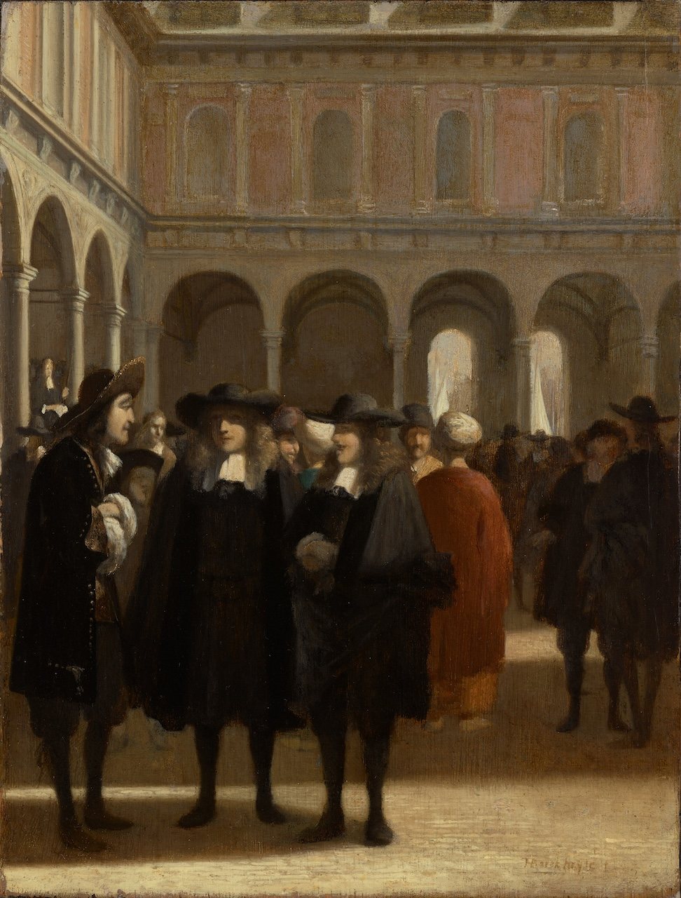 View of the Old Stock Exchange at Amsterdam, Job Berckheyde