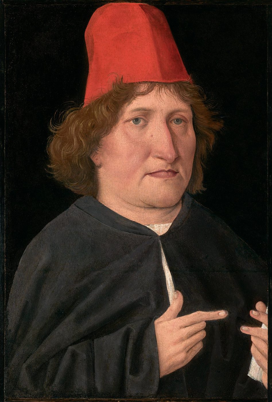 Portrait of a Man with a Red Hat, possibly Eitel Friedrich II von Hohenzollern (1452-1512), Swabian School